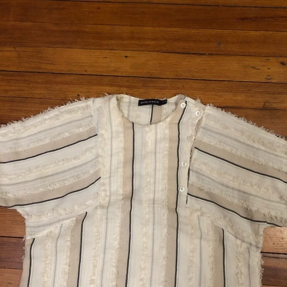 ANTIK BATIK blouse cream s/38 - Picture 3 of 10